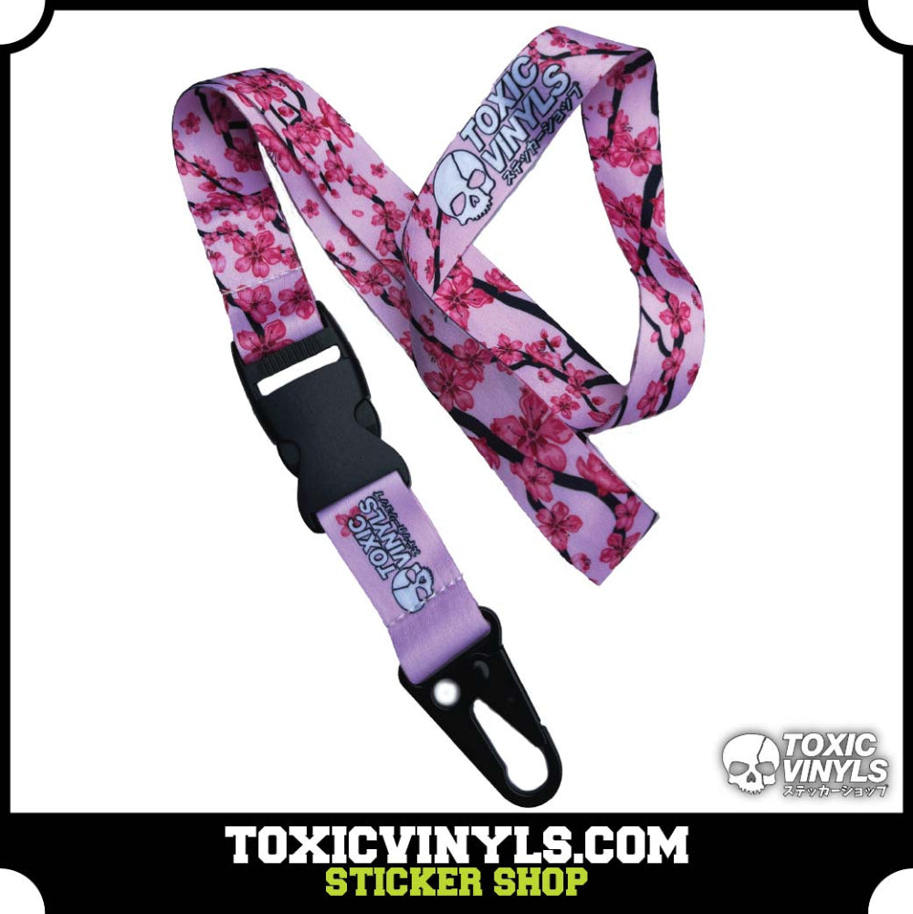 Cherry blossom premium quality lanyard