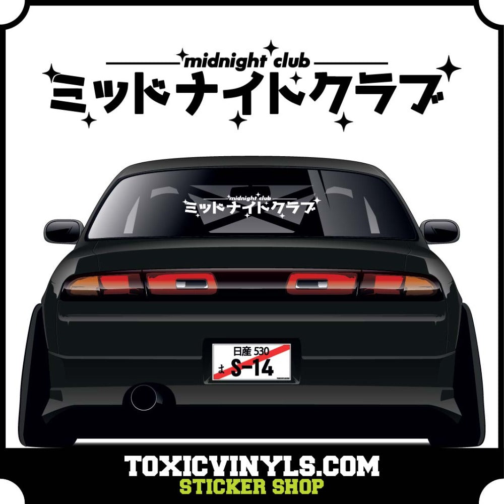 Midnight Club Jdm xl rear window graphic vinyl sticker