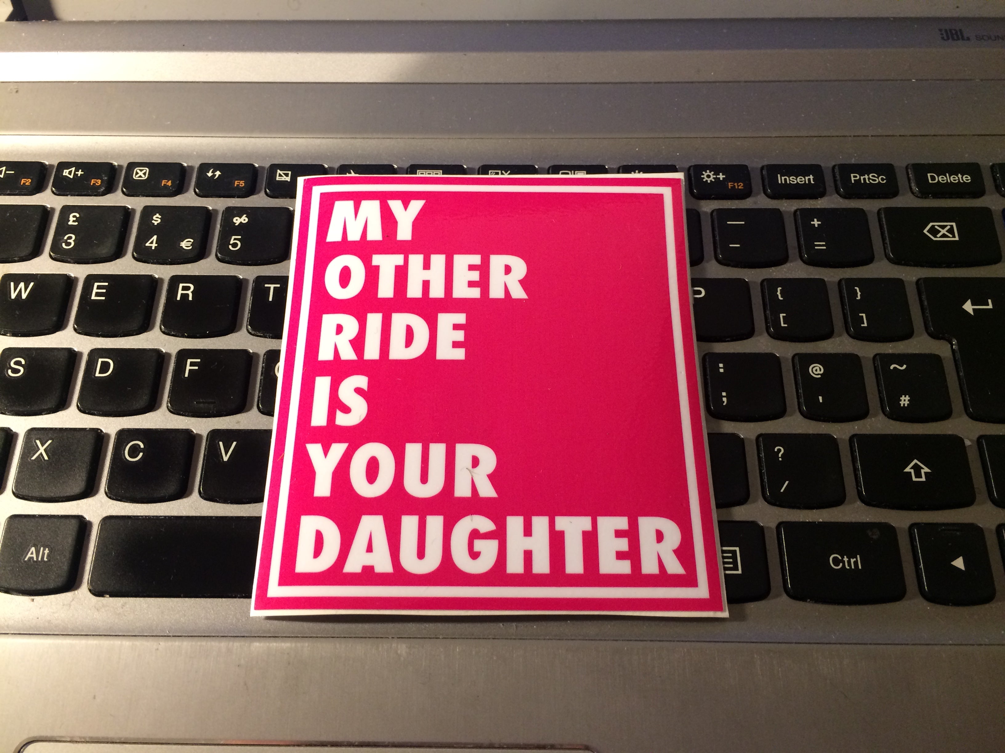 MY OTHER RIDE square Slap Sticker
