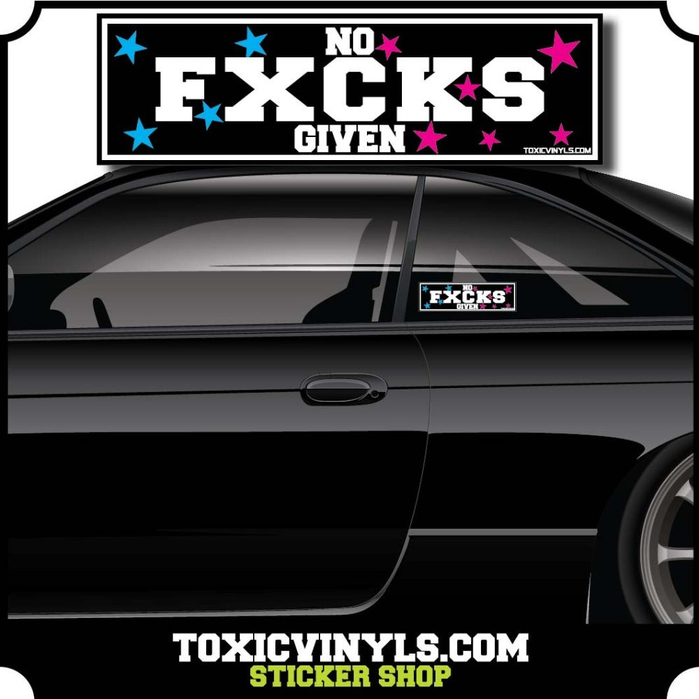 No FXCKS GIVEN slap sticker