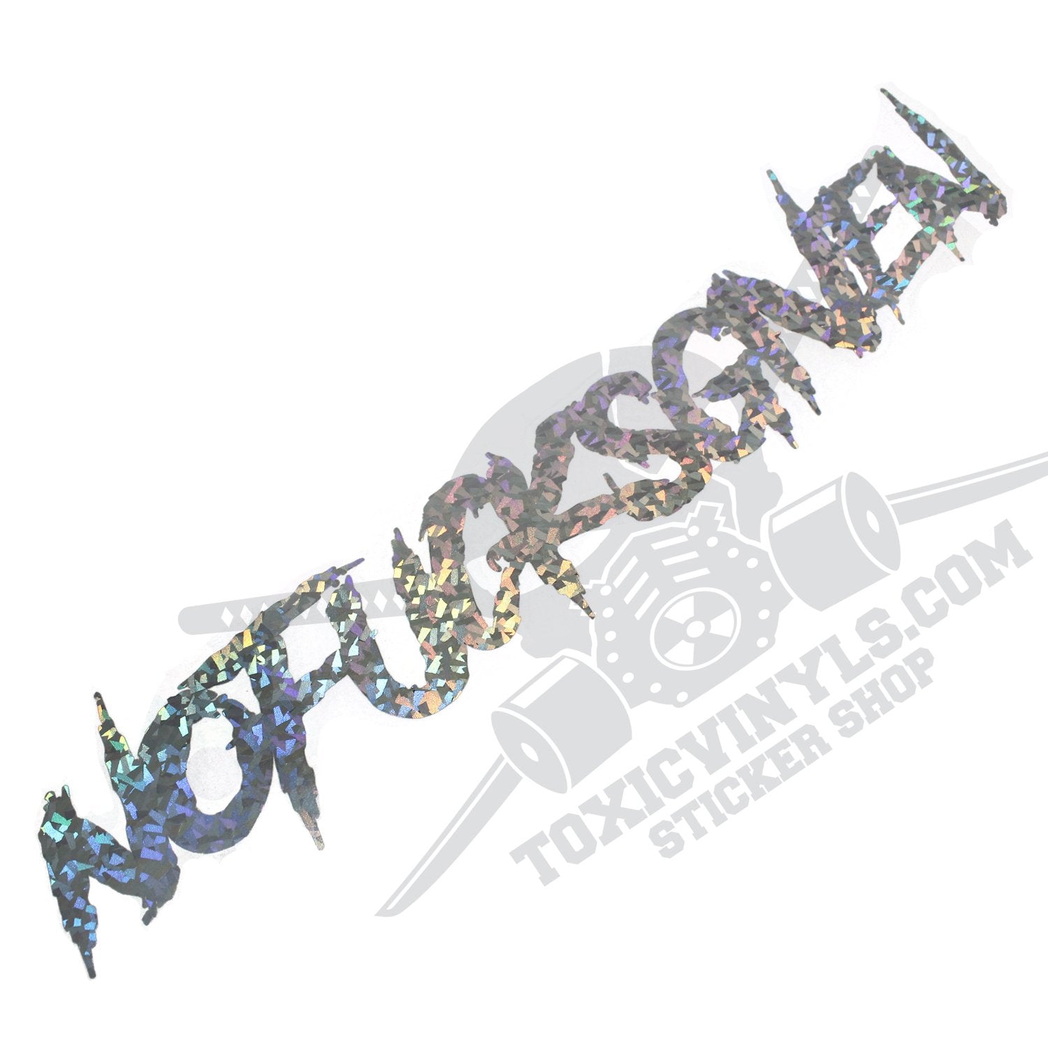 No fucks given large sparkle windscreen sticker by toxicvinyls