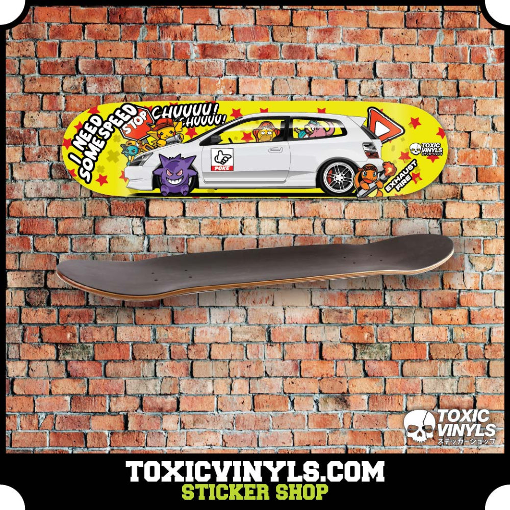 honda civic ep3  type r wall art skate deck