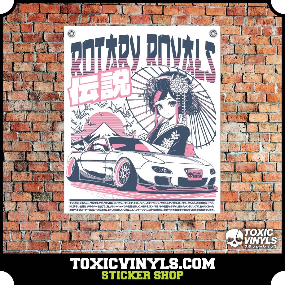 Workshop Banner Mazda Rx7 with geisha