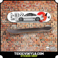 Premium JDM skate deck Toyota MR2 white