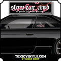 JDM slap stickers slow car club with cherry blossom