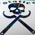 static Sparkle Skull Vinyl Sticker
