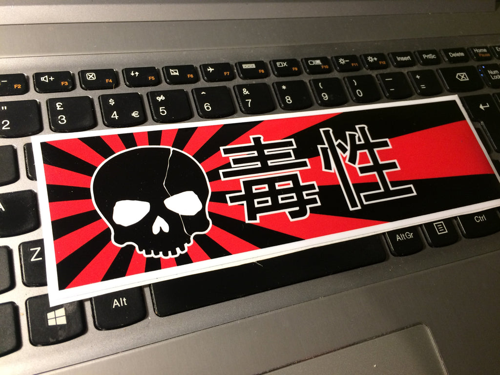 TOXIC Sunrise skull JDM Slap Sticker